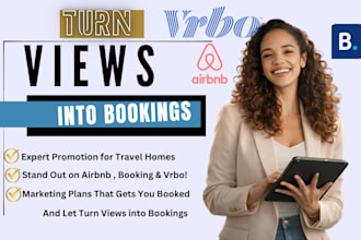 advertise airbnb, booking, vrbo listing with advance promotion and optimization
