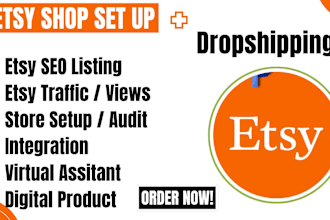 create etsy digital products etsy shop set up virtual assistant drop shipping