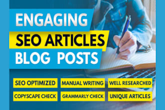 write SEO friendly gaming, health, pet and tech articles or blog posts