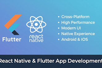 build cross platform using flutter and react native