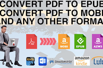 convert PDF to epub and PDF to amazon kindle