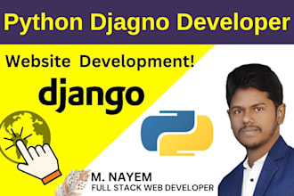 create python django website as a full stack web developer