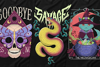 design a tshirt illustration for your merch or brand