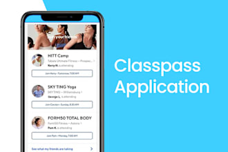 develop fitness apps, workout apps, gym apps like classpass