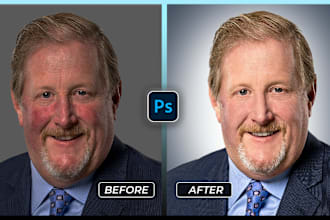 do photo touch up skin retouch portrait headshot retouching