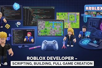 create professional roblox game development scripting building map design