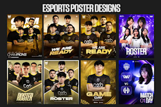 create premium esports posters by pixelkraft