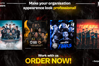 create premium esports posters by pixelkraft