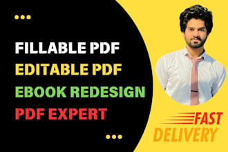 create fillable pdf form, editable pdf form and interactive ebook