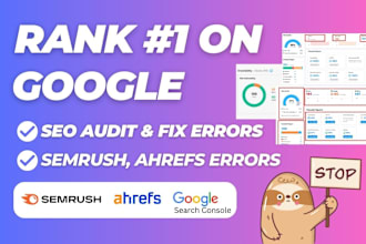 do website technical SEO audit and fix ahrefs or semrush errors