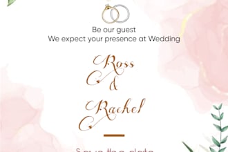 create invitation, birthday, wedding, baby shower, rsvp and menu cards