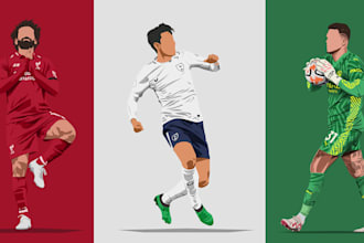 create minimalistic or faceless vector art