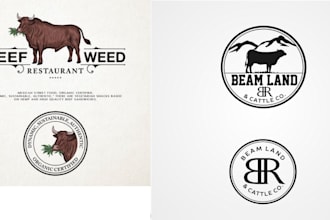 do professional cow farm and agriculture logo design