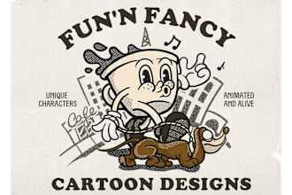create high quality retro cartoon vintage style illustration