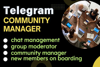 be your telegram community manager or admin with 15 chatters in crypto project