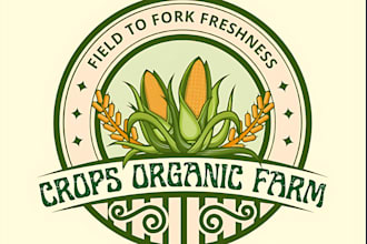 do modern agriculture, landscape, lawn care logo or any minimalist design