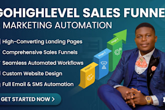 build gohighlevel salesfunnel, go high level landing page, ghl website expert