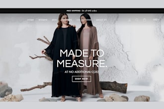 design islamic wear shopify store abaya store shopify muslim clothing website