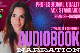 be your spanish female audiobook narrator for acx audible