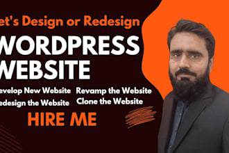 redesign, revamp or clone wordpress website