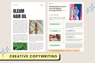 write creative copywriting for brands, fashion, beauty, web SEO