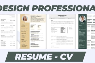 design professional resume and CV design