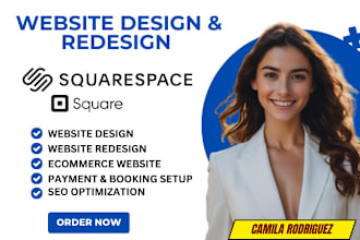 design and redesign squarespace website and square online store