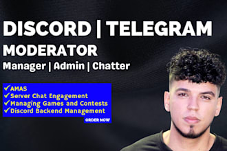 be your discord mod, moderator, admin, community manager and chatter