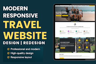 build modern travel agency website, tour and travel website to generate leads