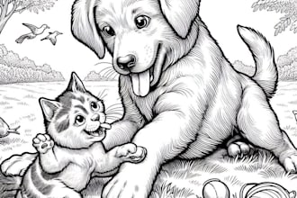 create an kids coloring book