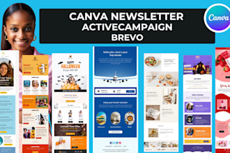 design editable canva newsletter, brevo, activecampaign, klaviyo newsletter