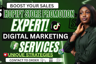do shopify store marketing, ecommerce promotion, ads to boost shopify sales
