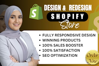 create redesign shopify website, dropshipping store, speed optimization website