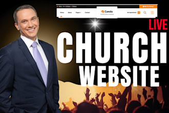 build modern church website donation sermon ministry website nonprofit website