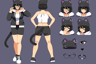 draw amazing reference sheet with anime style