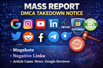 takedown delete remove harassing defamatory harmful negative posts social media