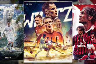 design professional sports poster, flyer, banner for social media