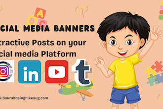 creating  social media posts banners for your products