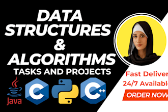 do data structures and algorithms tasks and projects in python cpp java