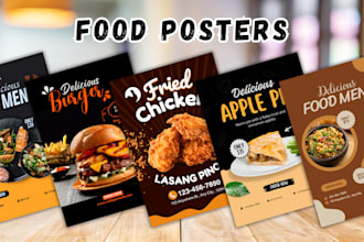 design unique food posters and flyers to boost your sales