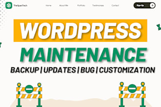 do monthly wordpress website maintenance and support