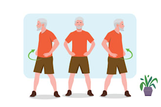 draw workout, exercise, yoga, fitness poses illustration and animation