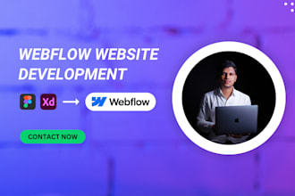convert your figma or xd design into webflow website