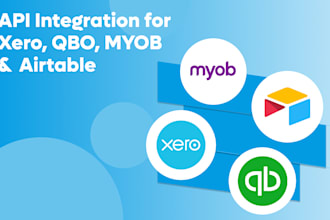 sync xero, qbo, myob, airtable via API integration for effortless automation