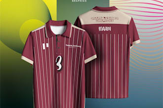 do custom jersey design and embroidery t shirt design