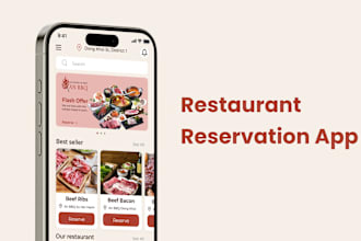 develop a restaurant reservation app, an online food ordering reservation system