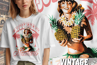 make vintage shirt design  for your brand