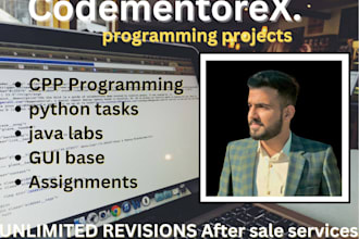 do your python, java and cpp programming projects, assignments
