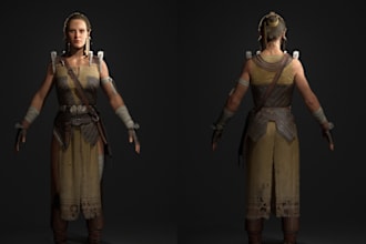 develop realistic game character,3d stylized model for unreal engine game action