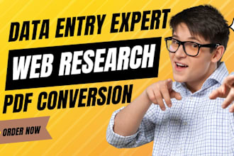 do data entry, web research, excel, admin support work,email, copy paste